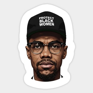Malcolm X: Protect Black Women Sticker